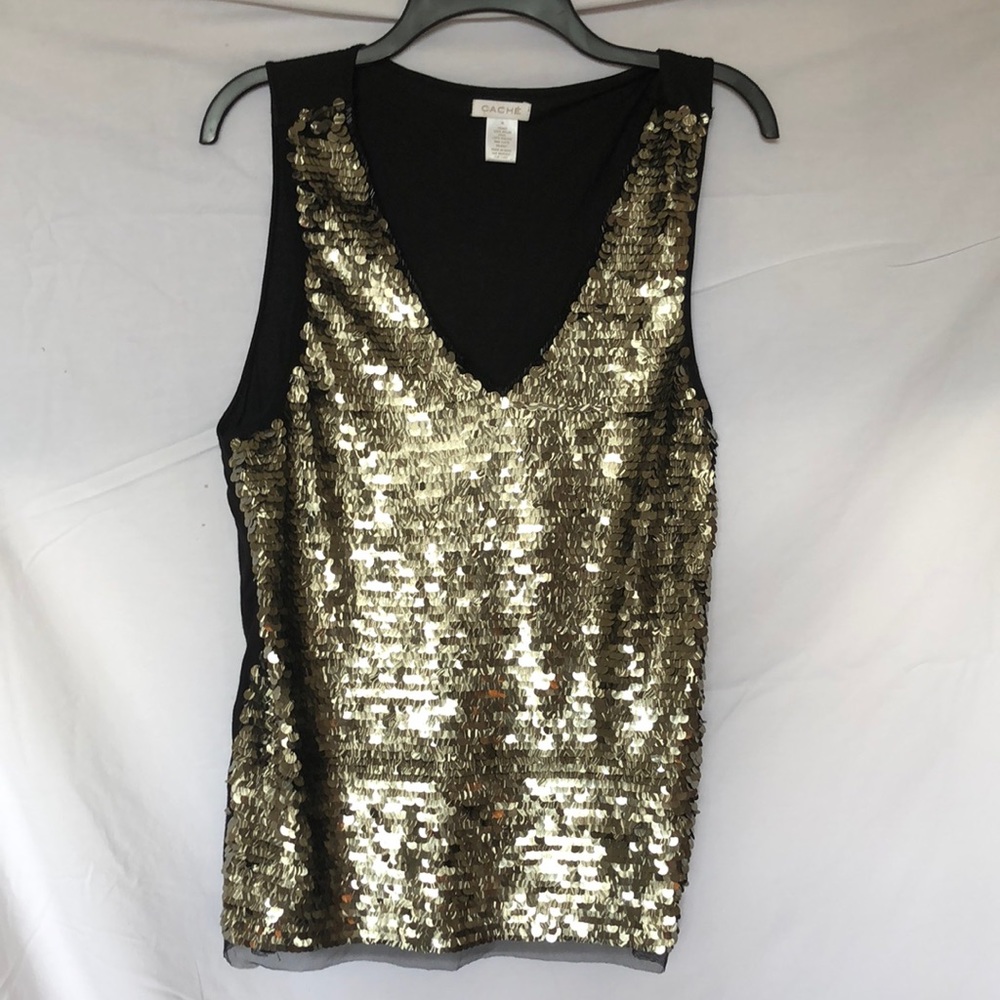 Cache Sequin Tank Top - image 1